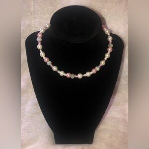 Handmade Pink Beaded Necklace